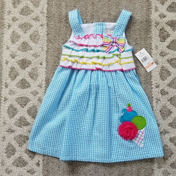 Emily Rose Seersucker Ice Cream Dress 2T - Picture 8 of 9